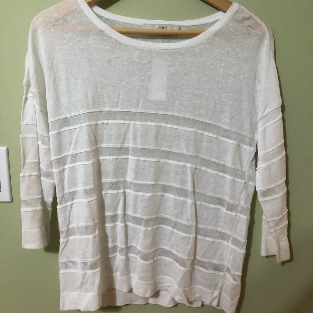 NWT Loft light white sweater
